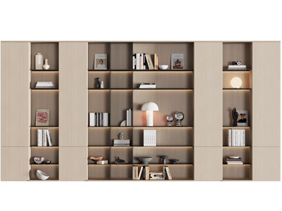 现代装饰书柜