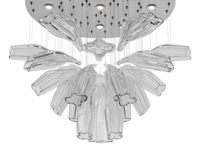 现代灯盘花朵垂线吊灯