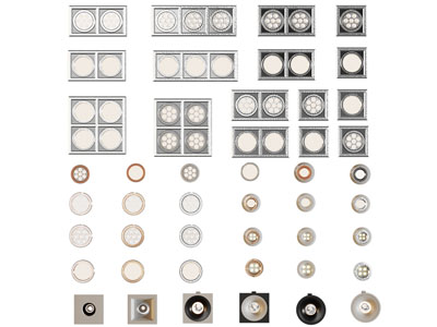 现代筒灯射灯 格栅灯