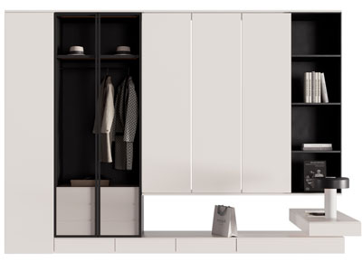 现代装饰衣柜 床头柜3d模型 现代装饰衣柜 床头柜