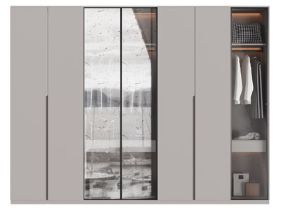 现代装饰玻璃柜门的衣柜3d模型 现代装饰玻璃柜门的衣柜