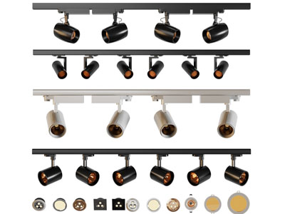 现代可转向轨道磁吸灯 筒灯射灯