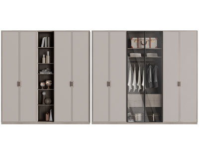 新中式衣柜3d模型 新中式衣柜