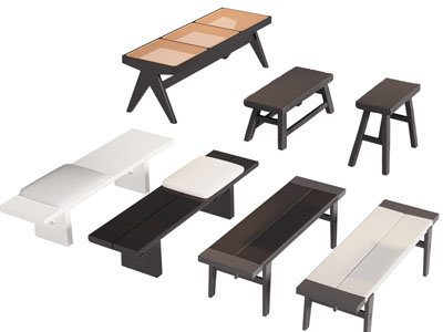 侘寂风长凳子 木凳子