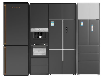 现代冰箱高柜3d模型 现代冰箱高柜