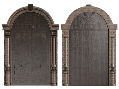 欧式拱形大门 双开门