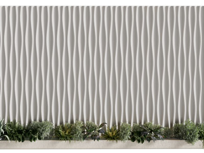 现代波浪造背景墙 花坛花草景观小品3d模型 现代波浪造背景墙 花坛花草景观小品