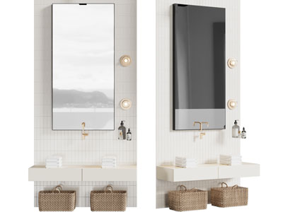 现代洗手台 镜柜