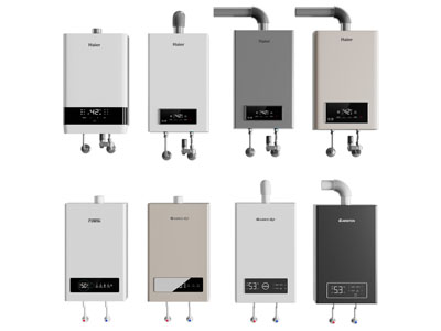 现代燃气热水器3d模型 现代燃气热水器