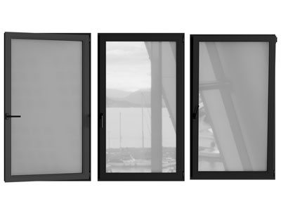 现代玻璃平开窗户