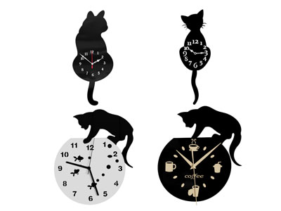 现代猫咪造的钟表 墙饰挂件3d模型 现代猫咪造的钟表 墙饰挂件