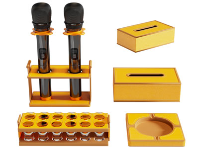 现代话筒支架 抽纸盒 杯架生活用品