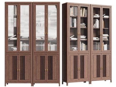 新中式实木书柜
