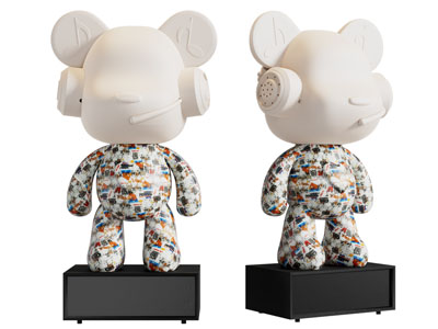 现代暴力熊雕塑雕刻摆件组合