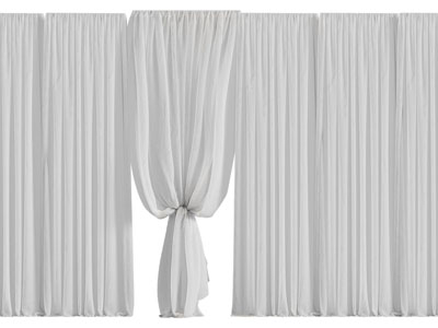 现代窗帘3d模型 现代窗帘