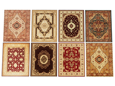 民族风图案的长方形地毯3d模型 民族风图案的长方形地毯