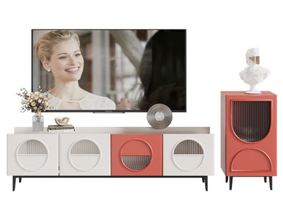 现代电视柜 边柜 电视机