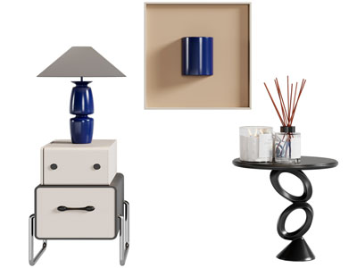 现代床头柜 边几角几