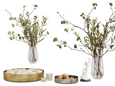 新中式烛台 花瓶花卉 小笼包子水果食物