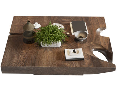 侘寂风实木茶几3d模型 侘寂风实木茶几