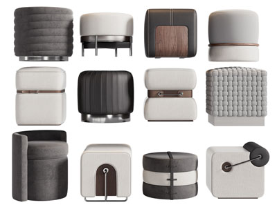 现代圆形 方形沙发凳子 坐墩 换鞋凳子