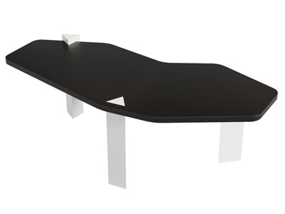 现代不规则书桌3d模型 现代不规则书桌