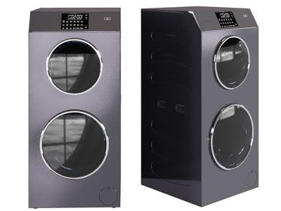现代子母洗衣机3d模型 现代子母洗衣机
