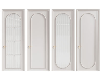 法式单扇平开门 玻璃门