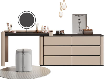 现代化妆 梳妆台3d模型 现代化妆 梳妆台