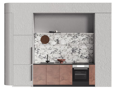 现代整体橱柜 厨房中岛