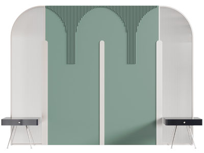 现代床头背景墙3d模型 现代床头背景墙