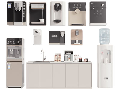 现代茶吧机 饮水机 直饮机 水吧台3d模型 现代茶吧机 饮水机 直饮机 水吧台