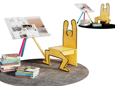 现代卡通休闲椅子 书籍杂志