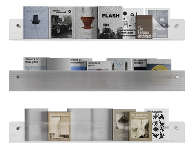 现代墙面亚克力书籍收纳架