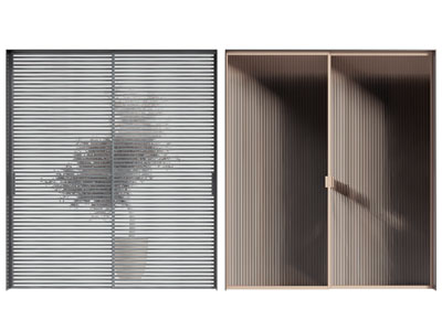 现代玻璃推拉门