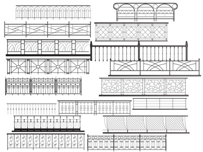 现代铁艺栏杆 围栏 护栏3d模型 现代铁艺栏杆 围栏 护栏