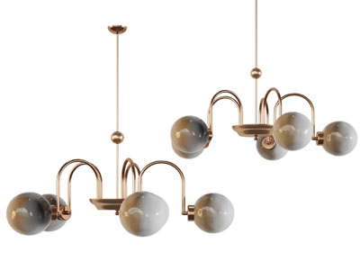 现代轻奢球灯罩吊灯