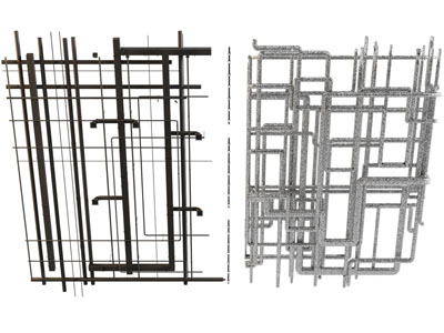 工业风loft管道天花吊顶