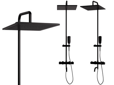 现代黑色金属淋浴花洒