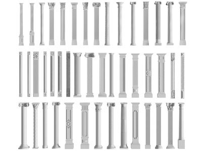 欧式雕花罗马柱子3d模型 欧式雕花罗马柱子
