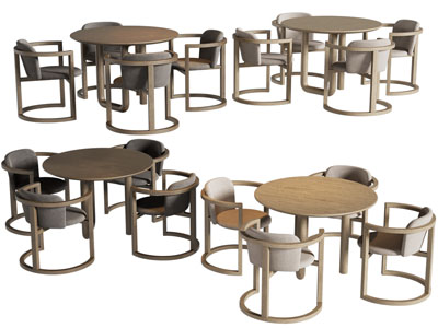 现代休闲桌椅组合3d模型 现代休闲桌椅组合