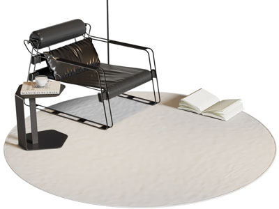 现代休闲椅子 边几