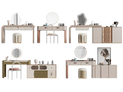 现代化妆 梳妆台3d模型 现代化妆 梳妆台