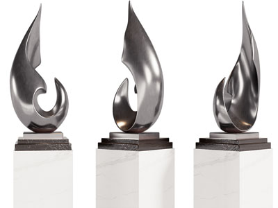 现代抽象雕塑雕刻摆件组合