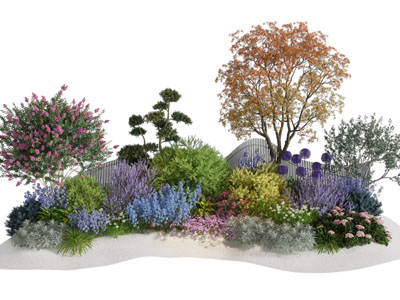 现代花草花卉景观园艺小品