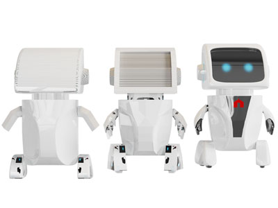 现代智能机器服务员3d模型 现代智能机器服务员