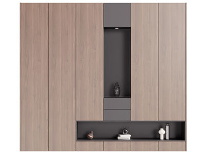 现代实木衣柜3d模型 现代实木衣柜