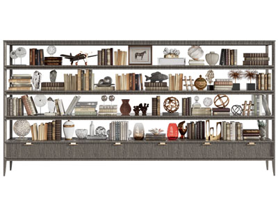 侘寂风开放式书柜 书架