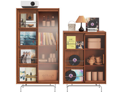 现代中古风书柜 餐边柜