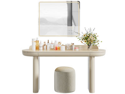 侘寂风化妆 梳妆台3d模型 侘寂风化妆 梳妆台